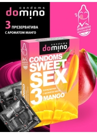 Презервативы для орального секса DOMINO Sweet Sex с ароматом манго - 3 шт. - Domino - купить с доставкой в Нижнем Новгороде
