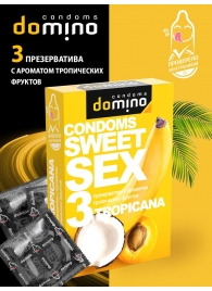 Презервативы для орального секса DOMINO Sweet Sex с ароматом тропических фруктов - 3 шт. - Domino - купить с доставкой в Нижнем Новгороде