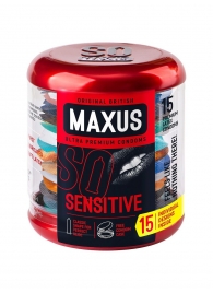 Ультратонкие презервативы в металлическом кейсе MAXUS Sensitive - 15 шт. - Maxus - купить с доставкой в Нижнем Новгороде