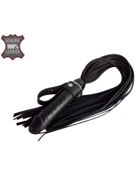 Черная плеть  Ковбой  с ручкой-фаллосом - 55 см. - Sitabella - купить с доставкой в Нижнем Новгороде