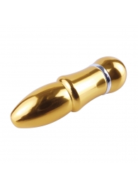 Золотистый алюминиевый вибратор GOLD SMALL - 7,5 см. - Pipedream