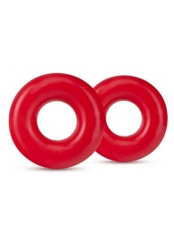 Набор из 2 красных эрекционных колец DONUT RINGS OVERSIZED - Blush Novelties - в Нижнем Новгороде купить с доставкой