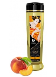 Массажное масло для тела с ароматом персика Stimulation - 240 мл. - Shunga - купить с доставкой в Нижнем Новгороде