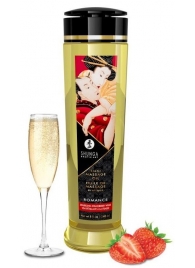 Массажное масло с ароматом клубники и шампанского Romance - 240 мл. - Shunga - купить с доставкой в Нижнем Новгороде