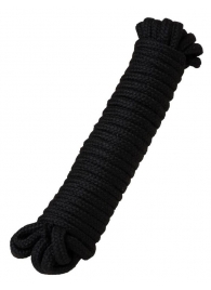 Черная текстильная веревка для бондажа - 1 м. - Штучки-дрючки - купить с доставкой в Нижнем Новгороде