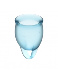 Набор голубых менструальных чаш Feel confident Menstrual Cup - Satisfyer - купить с доставкой в Нижнем Новгороде