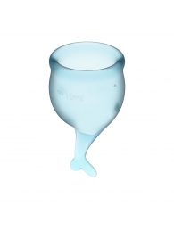 Набор голубых менструальных чаш Feel secure Menstrual Cup - Satisfyer - купить с доставкой в Нижнем Новгороде