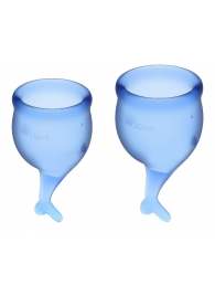 Набор синих менструальных чаш Feel secure Menstrual Cup - Satisfyer - купить с доставкой в Нижнем Новгороде