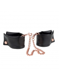 Черные мягкие наручники Entice French Cuffs с цепью - California Exotic Novelties - купить с доставкой в Нижнем Новгороде