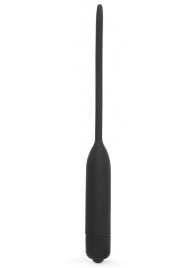 Черный уретральный виброплаг Silicone Vibrating Urethral Dilator - 21 см. - Lovetoy - купить с доставкой в Нижнем Новгороде