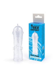 Прозрачная закрытая насадка на пенис с шипиками - 12,5 см. - Sex Expert - в Нижнем Новгороде купить с доставкой