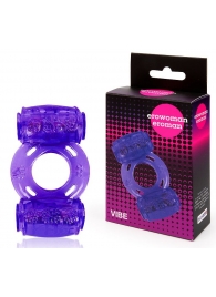Фиолетовое эрекционное кольцо в двумя вибропулями - Erowoman-Eroman - в Нижнем Новгороде купить с доставкой