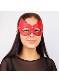 Красно-черная игровая маска с ушками - Notabu - купить с доставкой в Нижнем Новгороде