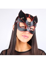 Черно-красная игровая маска с ушками - Notabu - купить с доставкой в Нижнем Новгороде