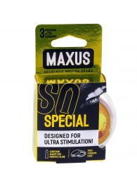 Презервативы с точками и рёбрами в пластиковом кейсе MAXUS Special - 3 шт. - Maxus - купить с доставкой в Нижнем Новгороде