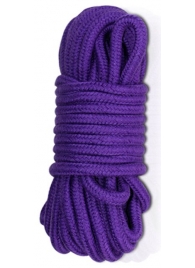 Фиолетовая верёвка для любовных игр - 10 м. - Lovetoy - купить с доставкой в Нижнем Новгороде