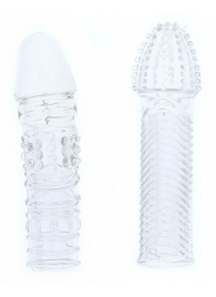 Комплект из 2 прозрачных насадок на пенис PENIS EXTENDER PACK - Dream Toys - в Нижнем Новгороде купить с доставкой