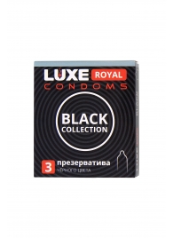 Черные презервативы LUXE Royal Black Collection - 3 шт. - Luxe - купить с доставкой в Нижнем Новгороде