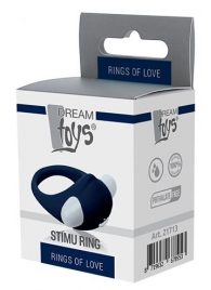 Гладкое синее эрекционное виброкольцо STIMU RING - Dream Toys - в Нижнем Новгороде купить с доставкой