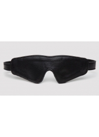 Черная плотная маска на глаза Bound to You Faux Leather Blindfold - Fifty Shades of Grey - купить с доставкой в Нижнем Новгороде