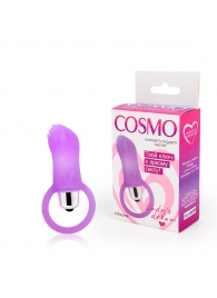 Лиловый вибростимулятор Cosmo с петелькой - Bior toys