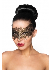 Золотистая карнавальная маска  Беллатрикс - Джага-Джага купить с доставкой