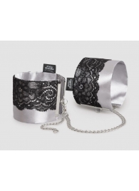 Сатиновые наручники с кружевом Play Nice - Fifty Shades of Grey - купить с доставкой в Нижнем Новгороде