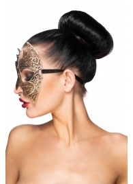Золотистая карнавальная маска  Алиот - Джага-Джага купить с доставкой