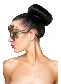 Золотистая карнавальная маска  Шеретан - Джага-Джага купить с доставкой