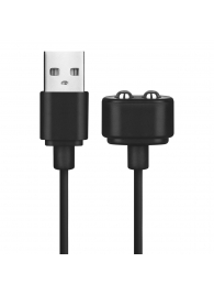 Черный магнитный кабель для зарядки Saisfyer USB Charging Cable - Satisfyer - купить с доставкой в Нижнем Новгороде