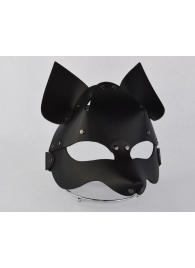 Черная кожаная маска  Лиса - Sitabella - купить с доставкой в Нижнем Новгороде