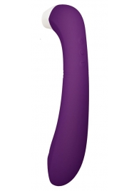 Фиолетовый клиторальный стимулятор Snello с функцией вибратора - 19,6 см. - САТИСФАКЕР