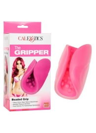 Розовый рельефный мастурбатор Beaded Grip - California Exotic Novelties - в Нижнем Новгороде купить с доставкой