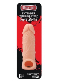 Телесная насадка EXTENDER WITH BALL STRAP 5.5 - 14 см. - Dream Toys - в Нижнем Новгороде купить с доставкой