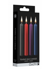 Набор из 4 разноцветных восковых свечей Teasing Wax Candle - Shots Media BV - купить с доставкой в Нижнем Новгороде