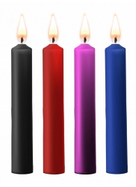 Набор из 4 разноцветных восковых свечей Teasing Wax Candle - Shots Media BV - купить с доставкой в Нижнем Новгороде