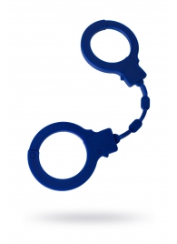 Синие силиконовые наручники  Штучки-дрючки - Штучки-дрючки - купить с доставкой в Нижнем Новгороде