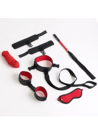 Черно-красный эротический набор из 7 предметов - Сима-Ленд - купить с доставкой в Нижнем Новгороде