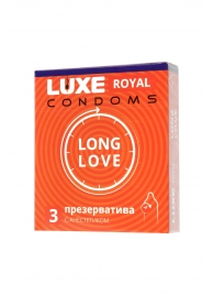 Презервативы с продлевающим эффектом LUXE Royal Long Love - 3 шт. - Luxe - купить с доставкой в Нижнем Новгороде