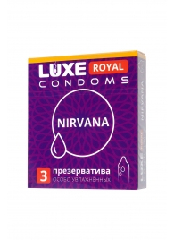 Презервативы с увеличенным количеством смазки LUXE Royal Nirvana - 3 шт. - Luxe - купить с доставкой в Нижнем Новгороде