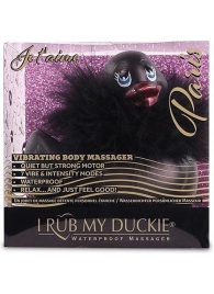 Черный вибратор-уточка I Rub My Duckie 2.0 Paris - Big Teaze Toys - купить с доставкой в Нижнем Новгороде