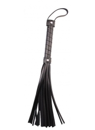 Черная многохвостая плеть Pleasure Whip - 46 см. - Chisa - купить с доставкой в Нижнем Новгороде