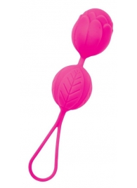 Розовые рельефные вагинальные шарики со шнурком - Штучки-дрючки
