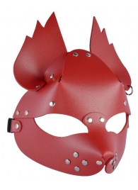 Красная кожаная маска  Белочка - Sitabella - купить с доставкой в Нижнем Новгороде