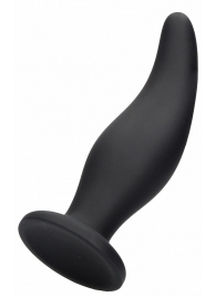 Черная анальная пробка Curve Butt Plug - 11,4 см. - Shots Media BV