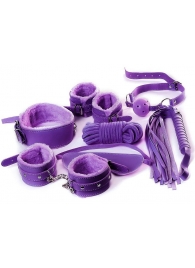 Фиолетовый набор БДСМ «Накажи меня нежно» с карточками - Штучки-дрючки - купить с доставкой в Нижнем Новгороде