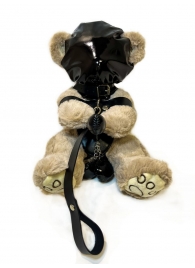 Оригинальный плюшевый мишка в маске и наручниках - БДСМ Арсенал - купить с доставкой в Нижнем Новгороде