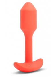 Оранжевая вибропробка для ношения B-vibe Snug Plug 1 - 10 см. - b-Vibe