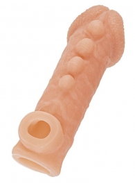 Телесная закрытая насадка с шишечками Cock Sleeve Size S - 13,8 см. - KOKOS - в Нижнем Новгороде купить с доставкой