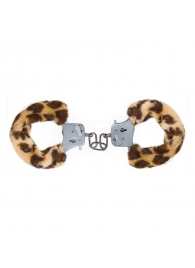 Наручники с леопардовым мехом Furry Fun Cuffs Leopard - Toy Joy - купить с доставкой в Нижнем Новгороде